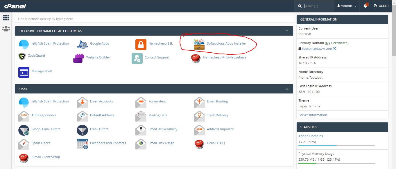 Disabbling wordpress auto upgrade through cpanel softacolous